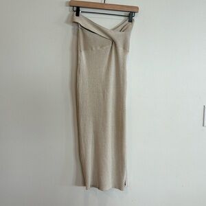 Sovere Milk Tea Splice Knit Skirt